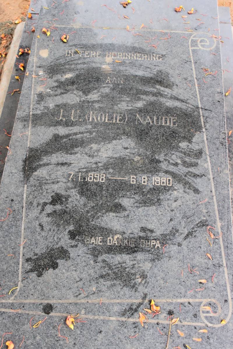 NAUDE J.U. 1898-1980