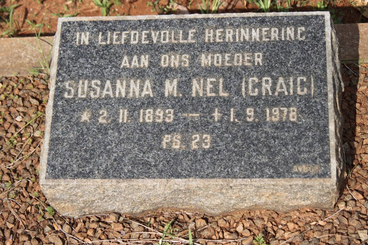 NEL Susanna M. nee CRAIG 1893-1978