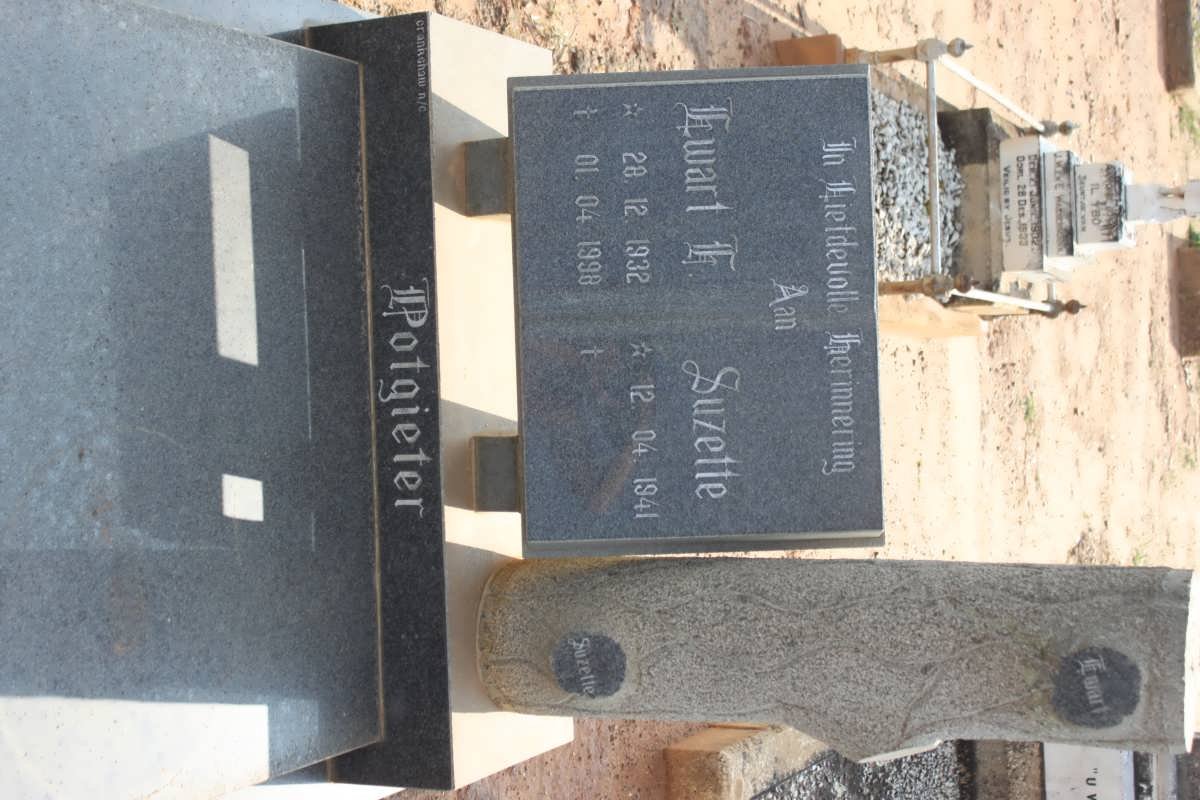 POTGIETER Ewart F. 1932-1998 &amp; Suzette 1941-