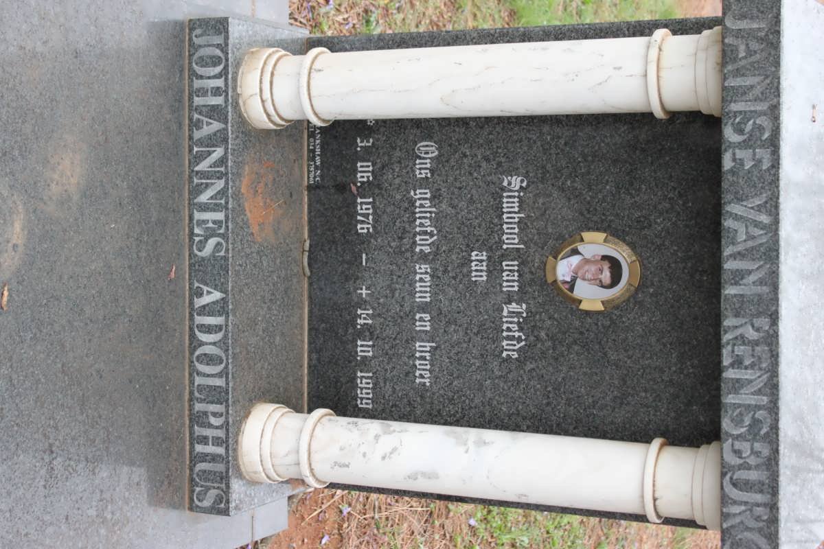RENSBURG Johannes Adolphus, Janse van 1976-1999