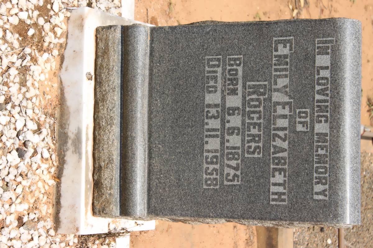 ROGERS Emily Elizabeth 1875-1958