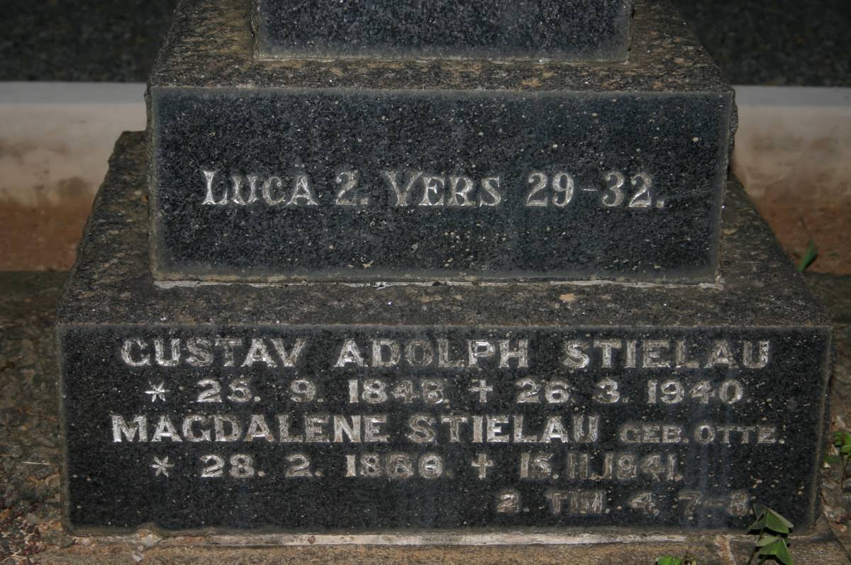 STIELAU Gustav Adolph 1848-1940 &amp; Magdalene OTTE 1860-1941