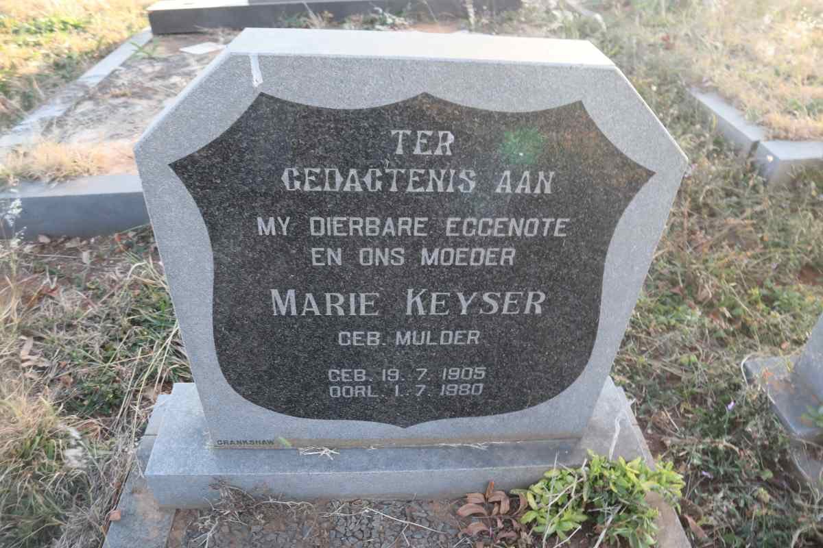 KEYSER Marie nee MULDER 1905-1980