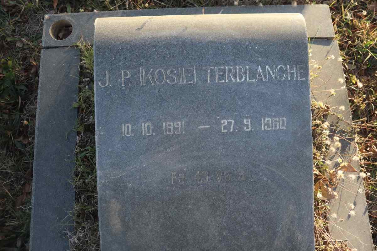 TERBLANCHE J.P. 1891-1960