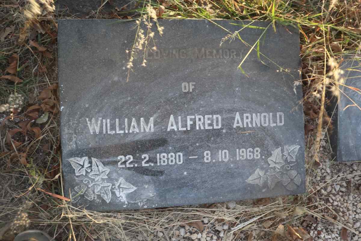 ARNOLD William Alfred 1880-1968