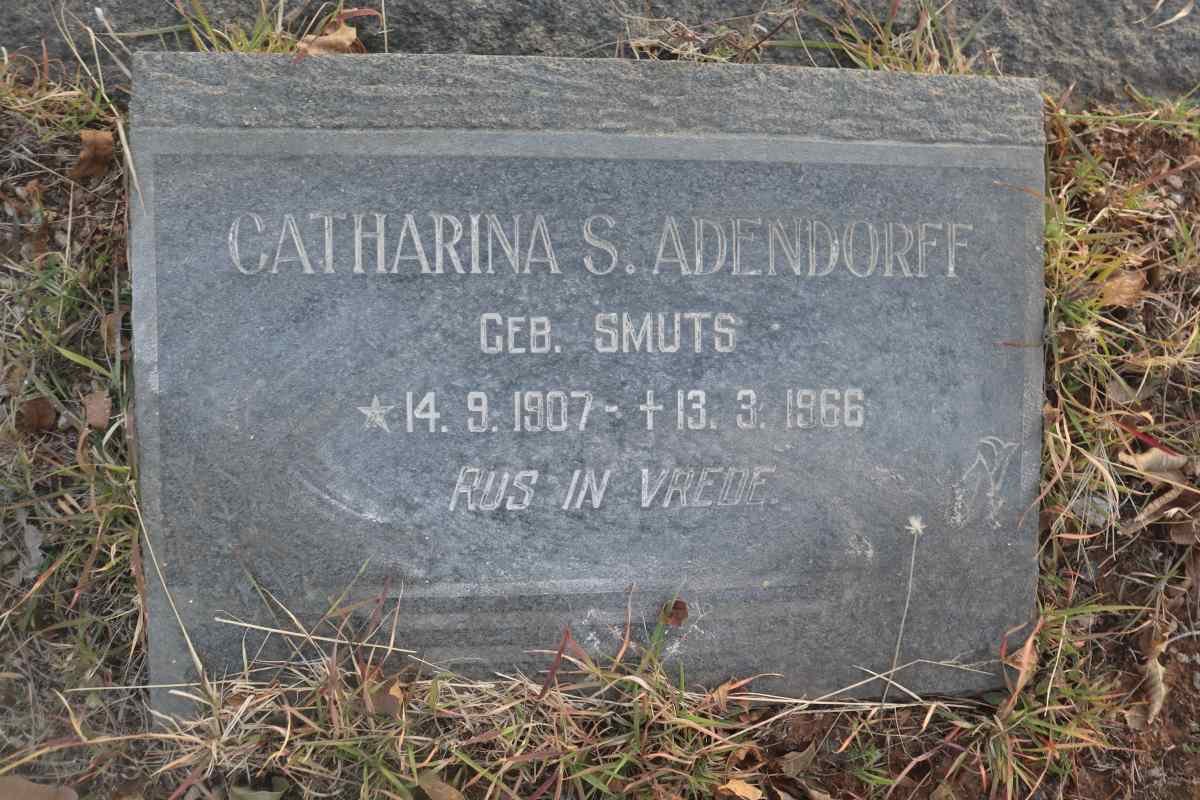 ADENDORFF Catharina S. nee SMUTS 1907-1966