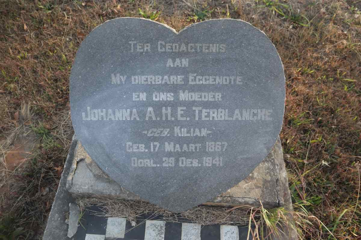 TERBLANCHE Johanna A.H.E. nee KILIAN 1867-1941