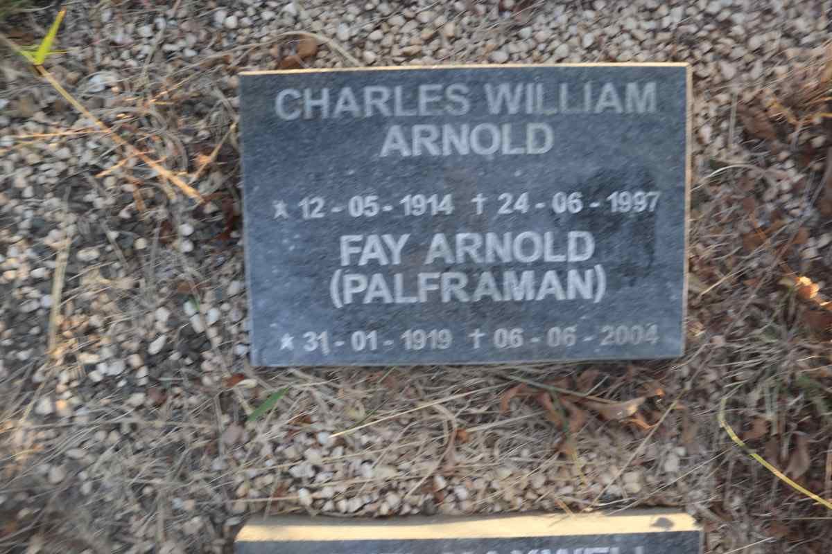 ARNOLD Charles William 1914-1997 & Fay PALFRAMAN 1919-2004