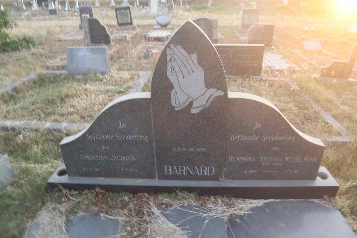BARNARD Christian Jacobus 1891-1972 & Hendrina Johanna Wilhelmina DAVEL 1899-1971 _1