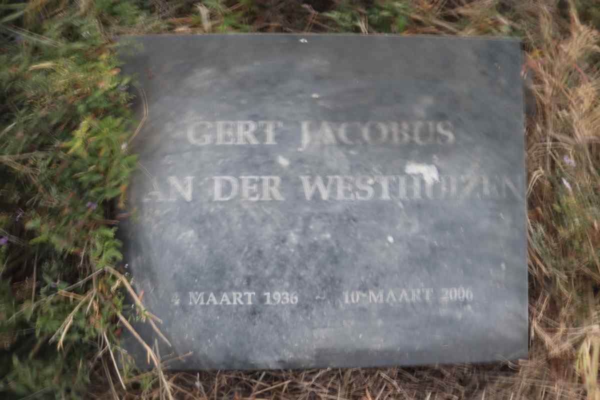 WESTHUIZEN Gert Jacobus, van der 1936-2006