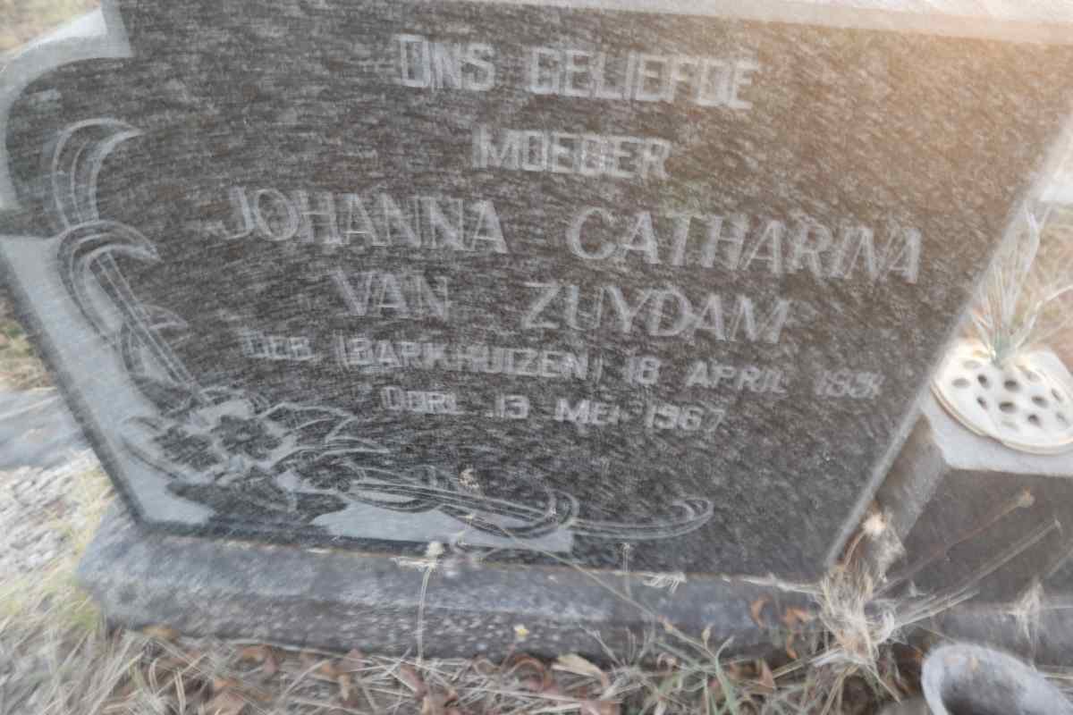ZUYDAM Dirk Adrianus, van 1887-1965 & Johanna Catharina BARKHUIZEN 1890-1967_2
