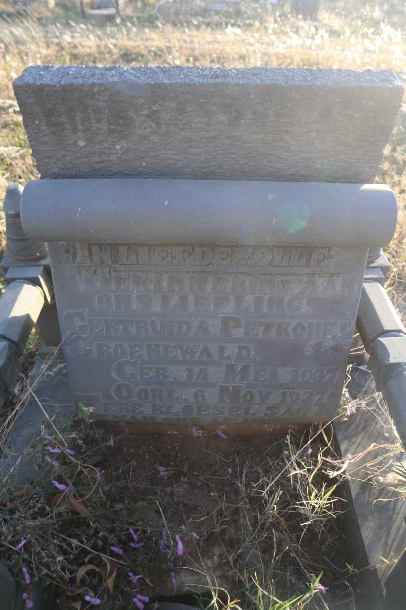 GROENEWALD Gertruida Petronella 1937-1937