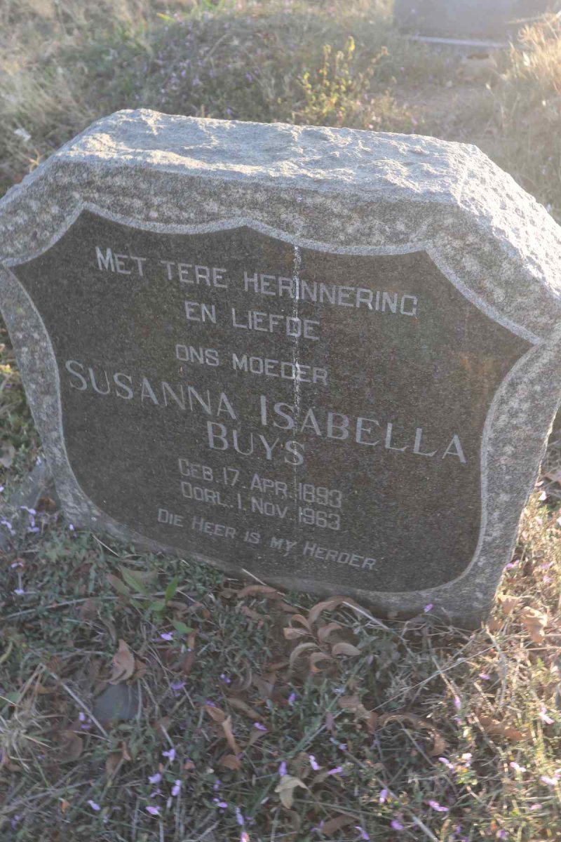 BUYS Susanna Isabella 1893-1963