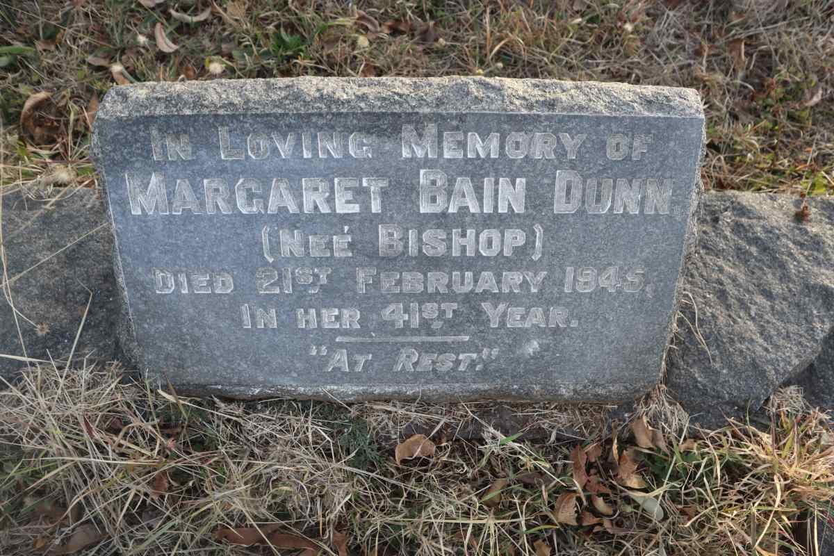 DUNN Margaret Bain nee BISHOP -1945