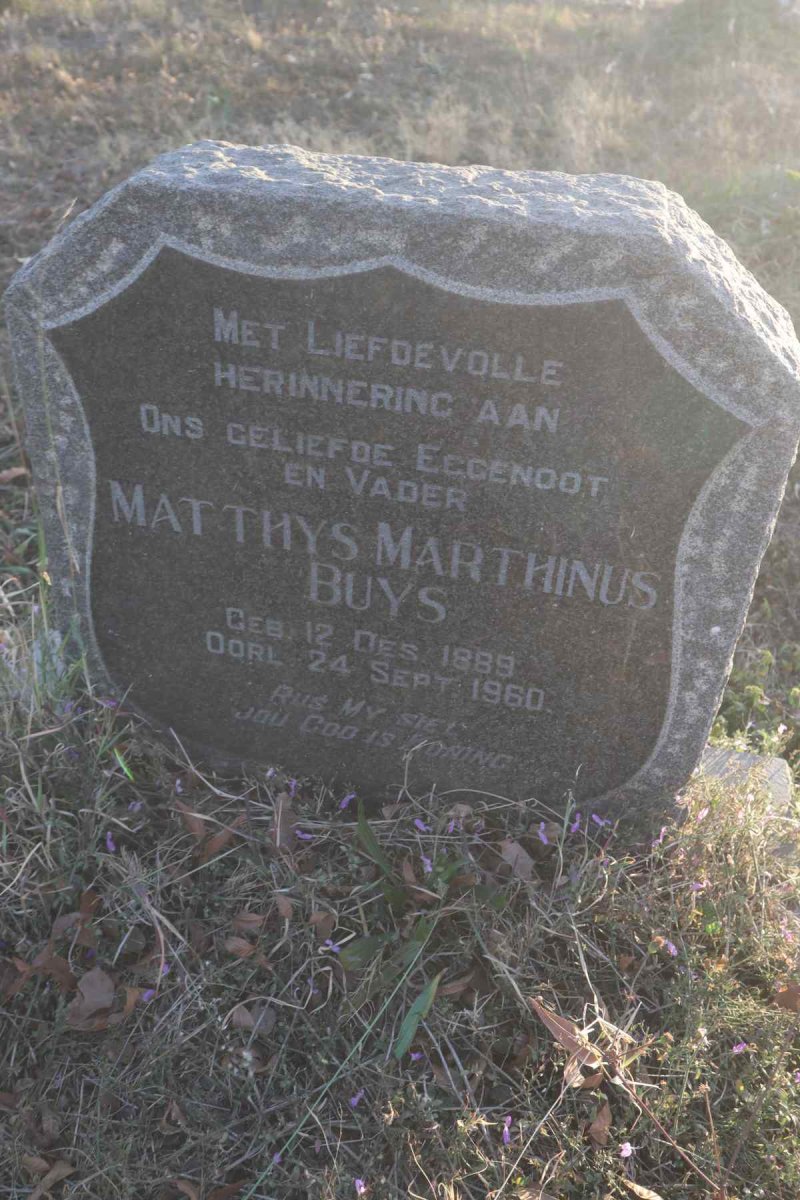 BUYS Matthys Marthinus 1889-1960