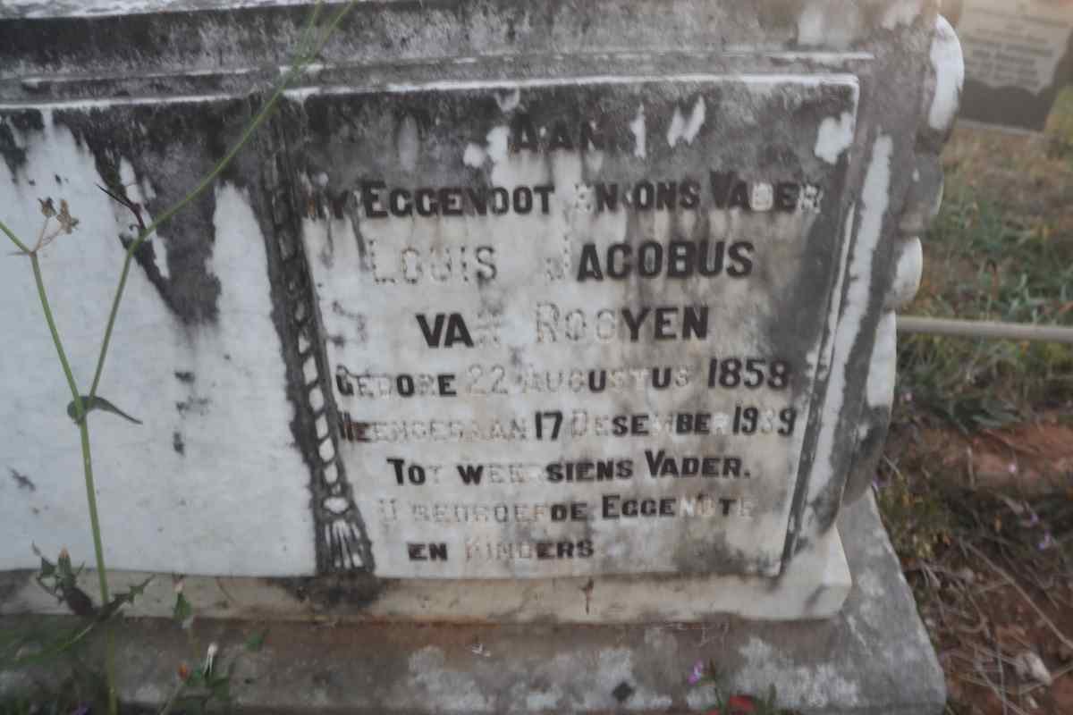ROOYEN Louis Jacobus, van 1858-1939