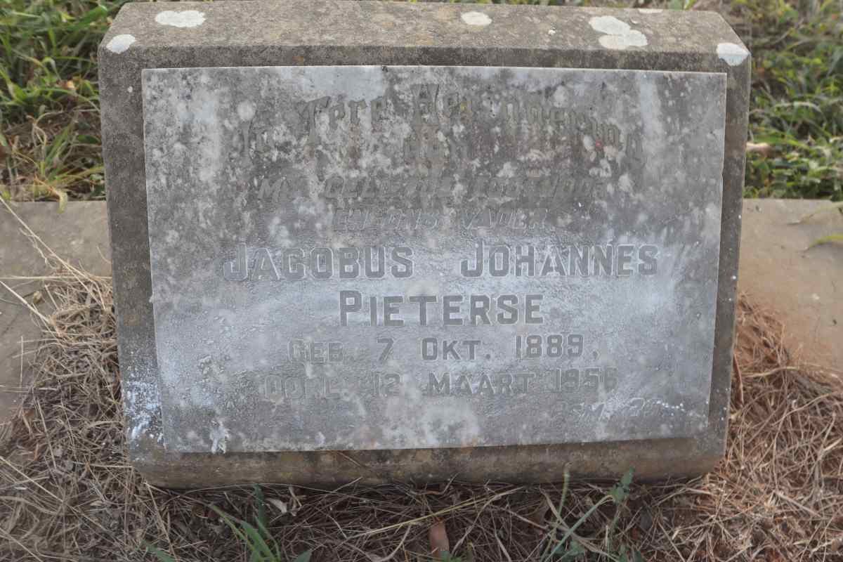 PIETERSE Jacobus Johannes 1889-1956