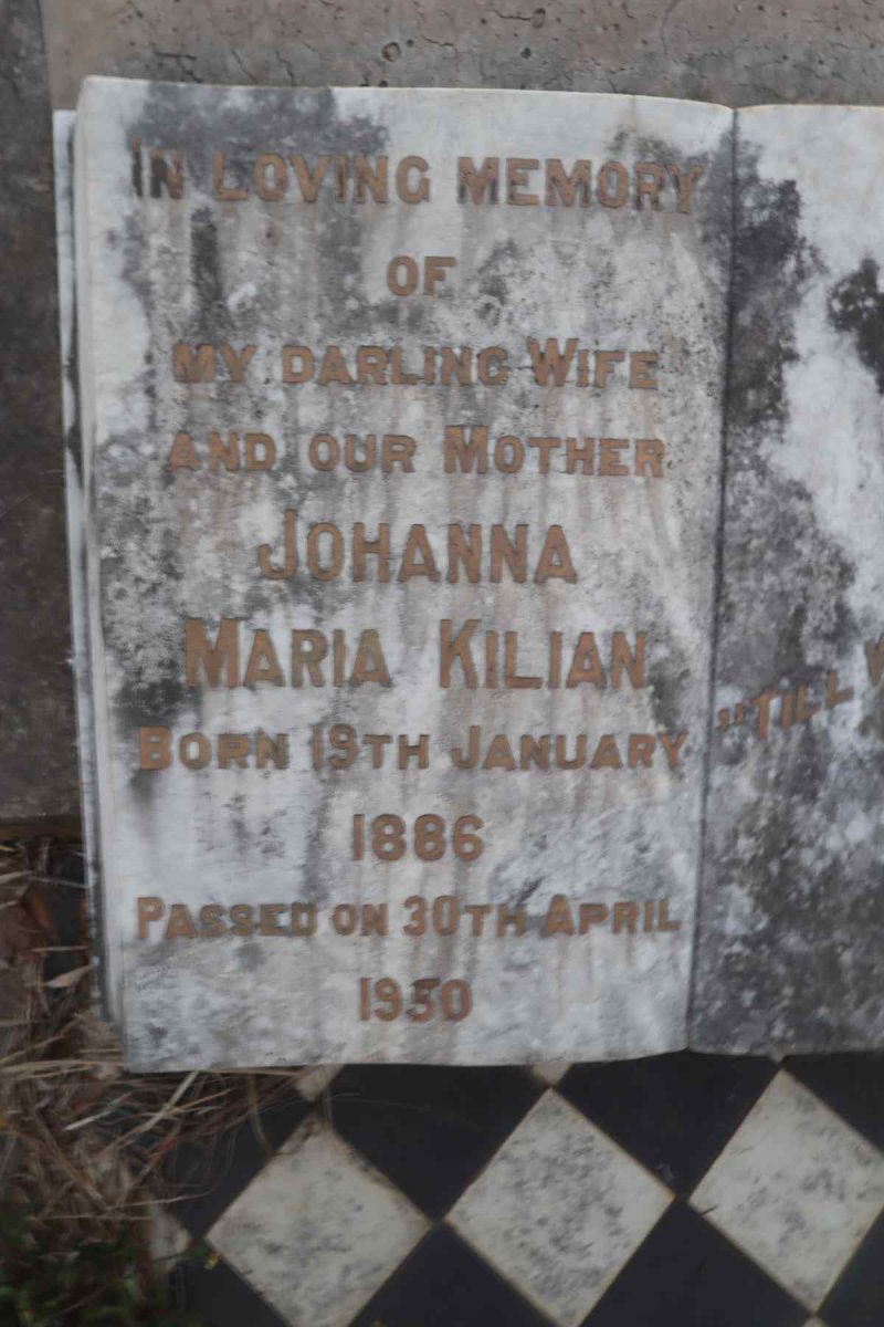 KILIAN Johanna Maria 1886-1950