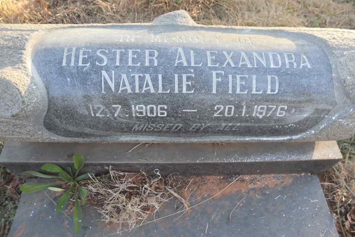 FIELD Hester Alexandra Natalie 1906-1976