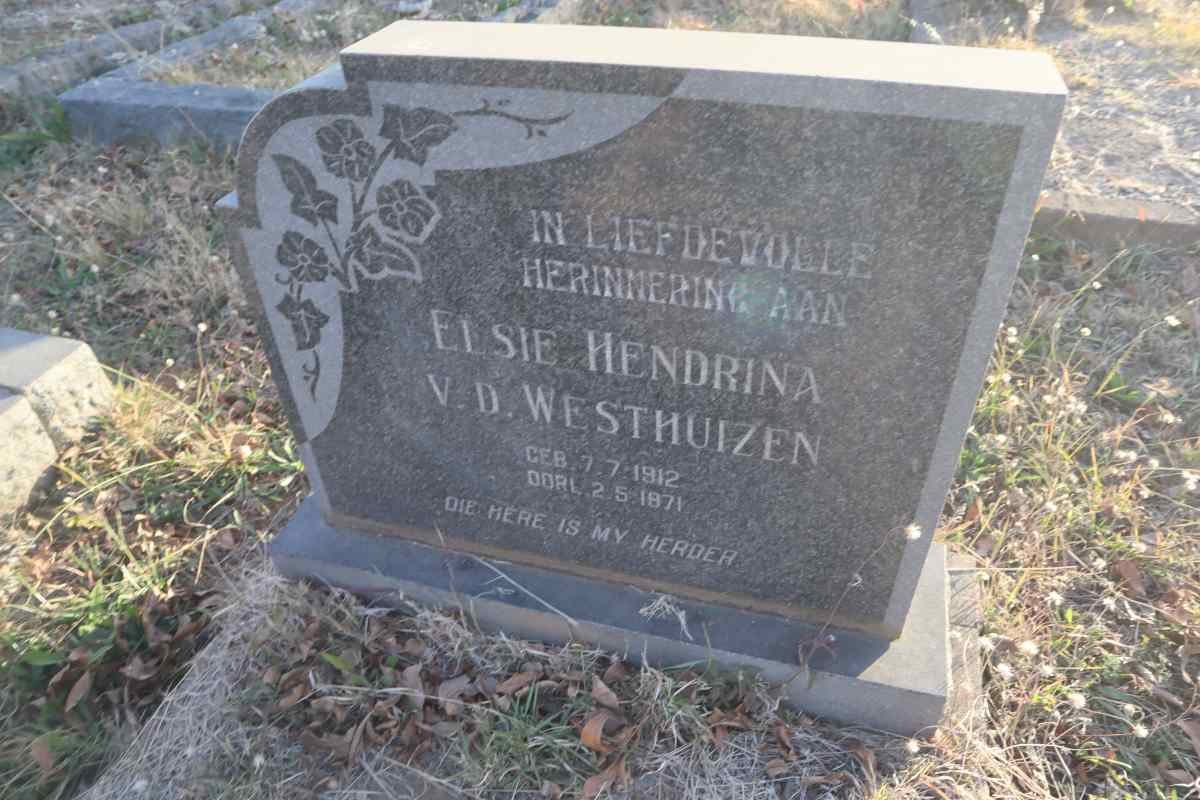 WESTHUIZEN Elsie Hendrina, v.d. 1912-1971