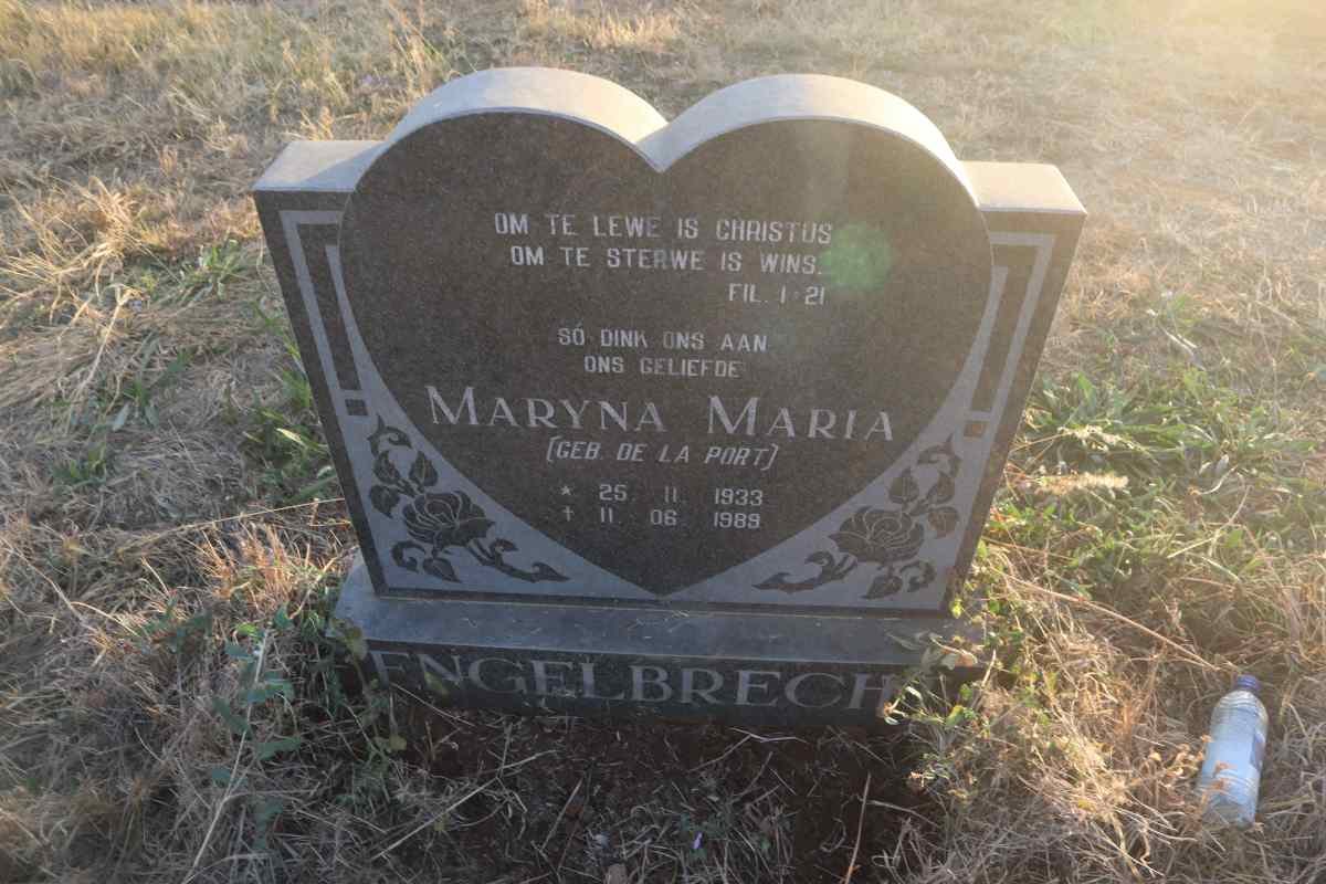 ENGELBRECHT Maryna Maria nee DE LA PORT 1933-1989