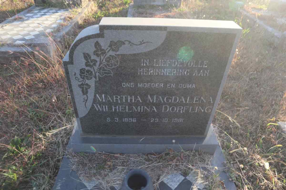 DORFLING Martha Magdalena Wilhelmina 1896-1981
