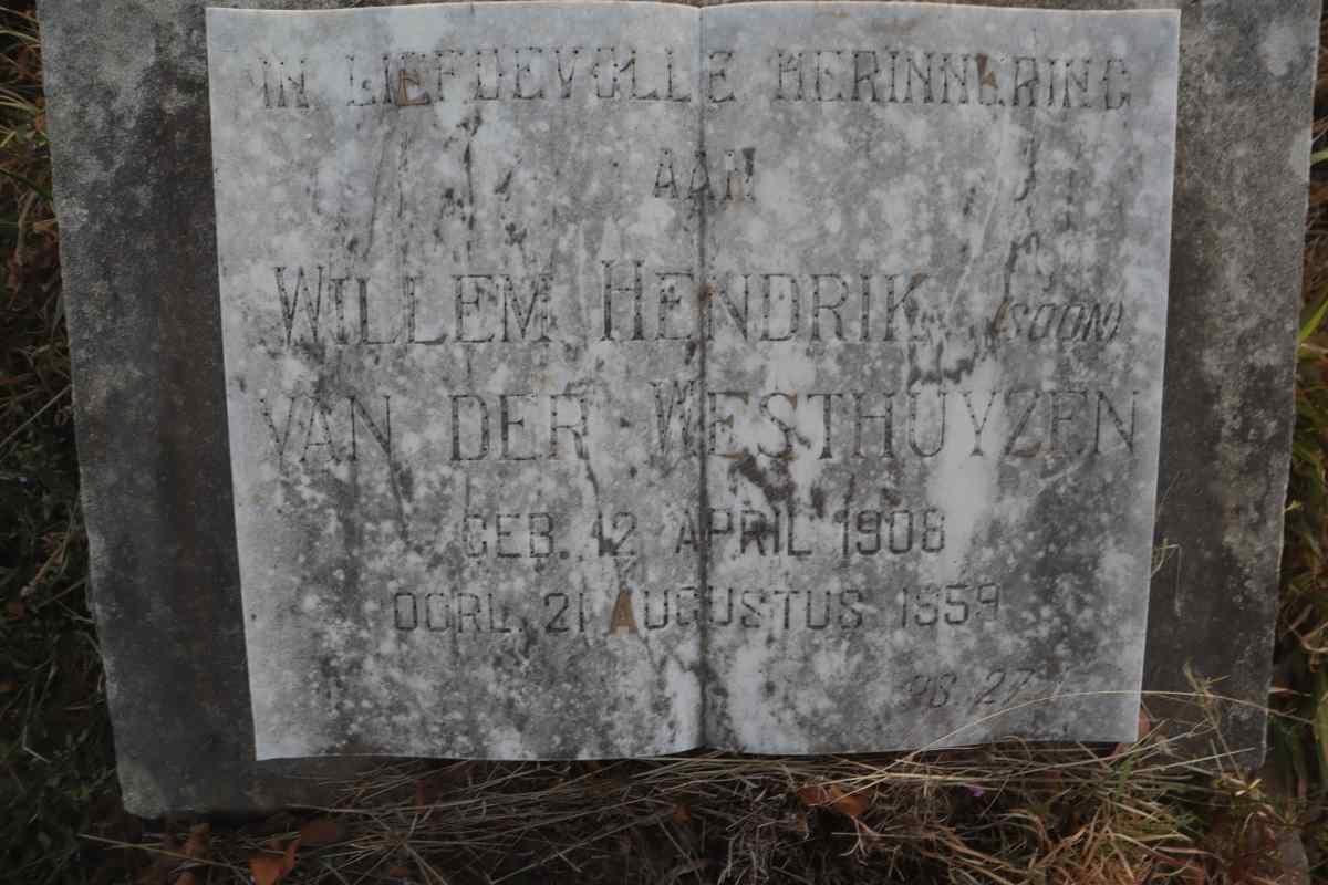 WESTHUYZEN Willem Hendrik, van der 1908-1959