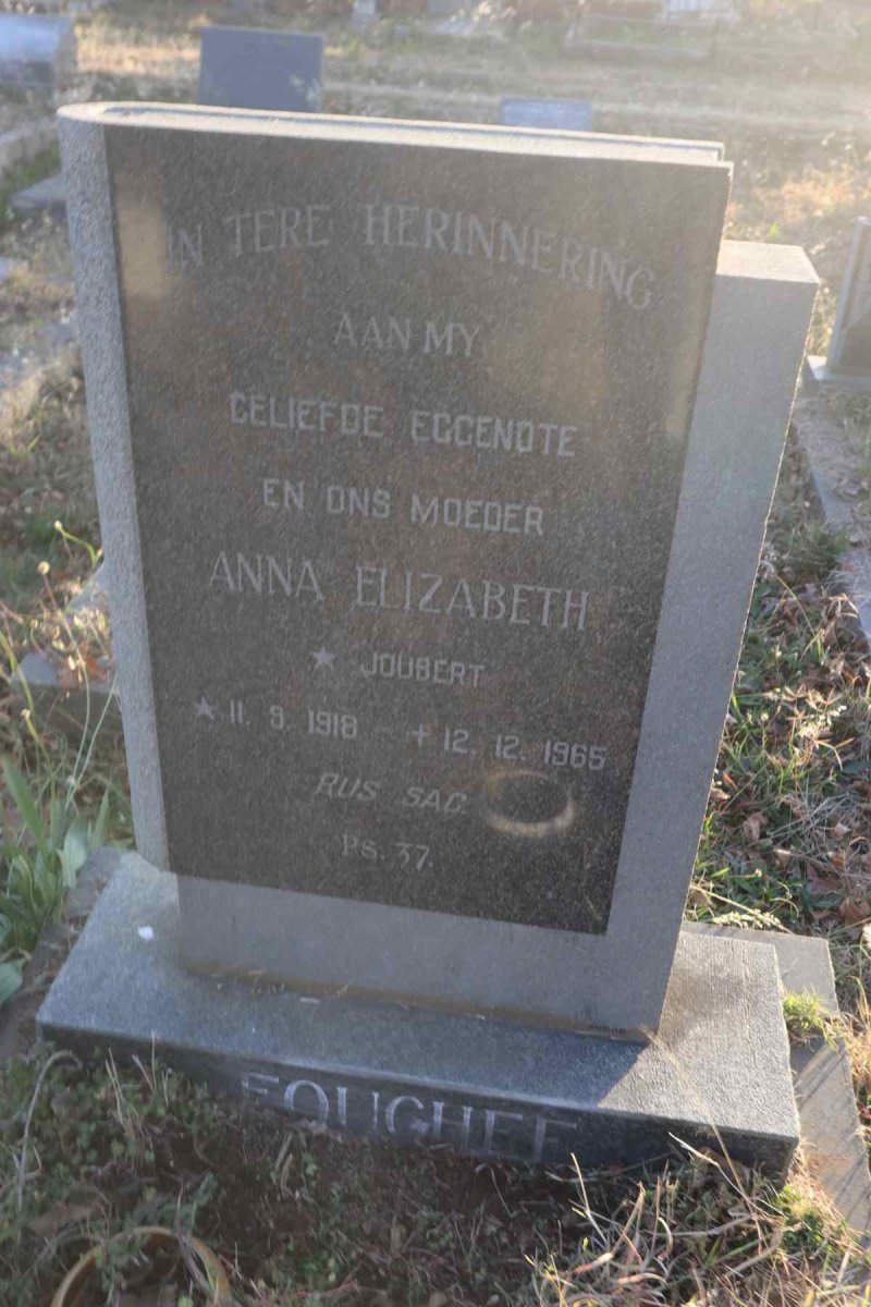 FOUCHEE Anna Elizabeth nee JOUBERT 1918-1965