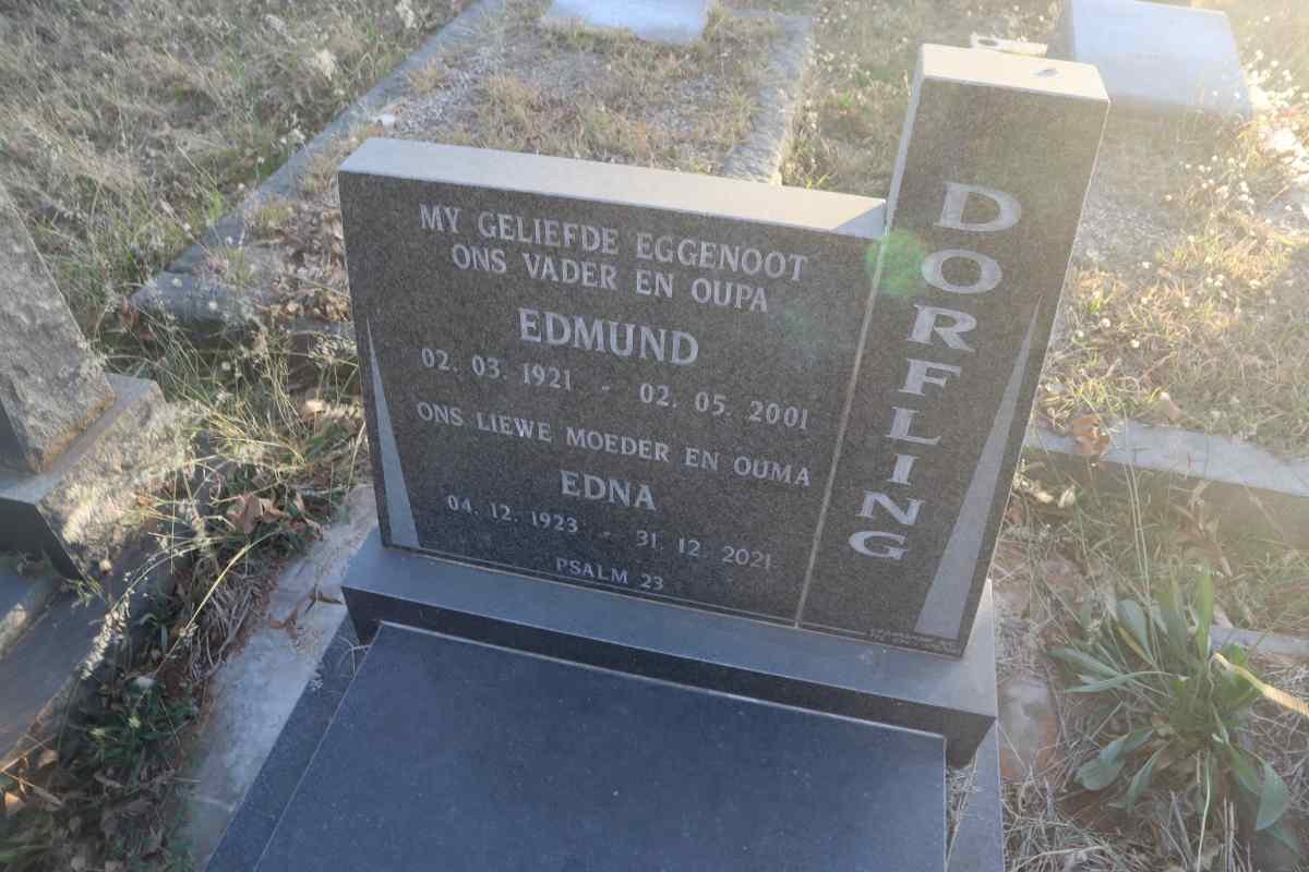 DORFLING Edmund 1921-2001 & Edna 1923-2021