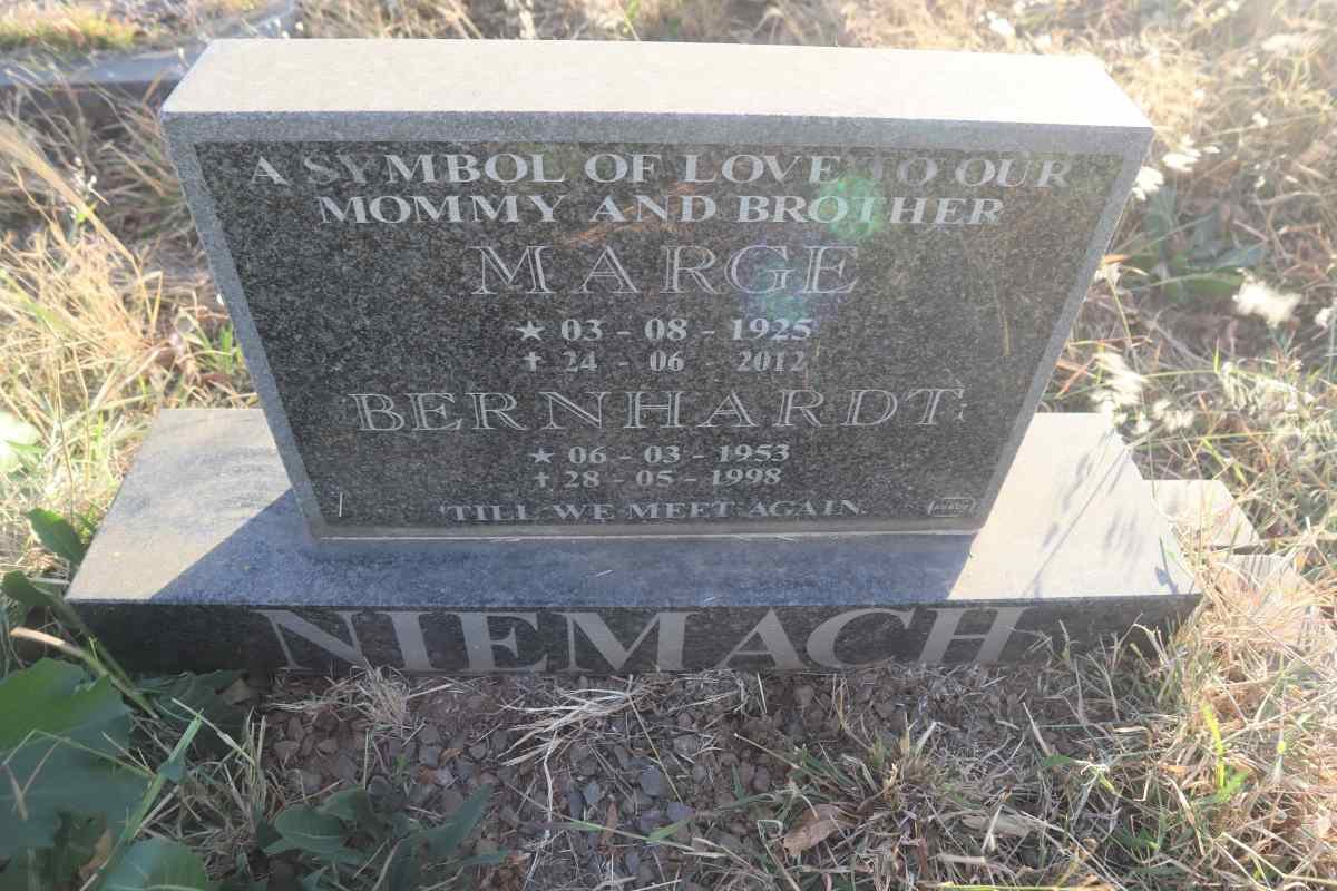 NIEMACH Bernhardt 1953-1998 & Marge 1925-1998