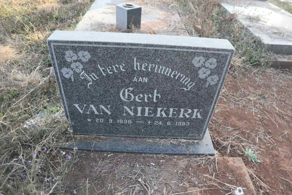 NIEKERK Gert, van 1896-1983