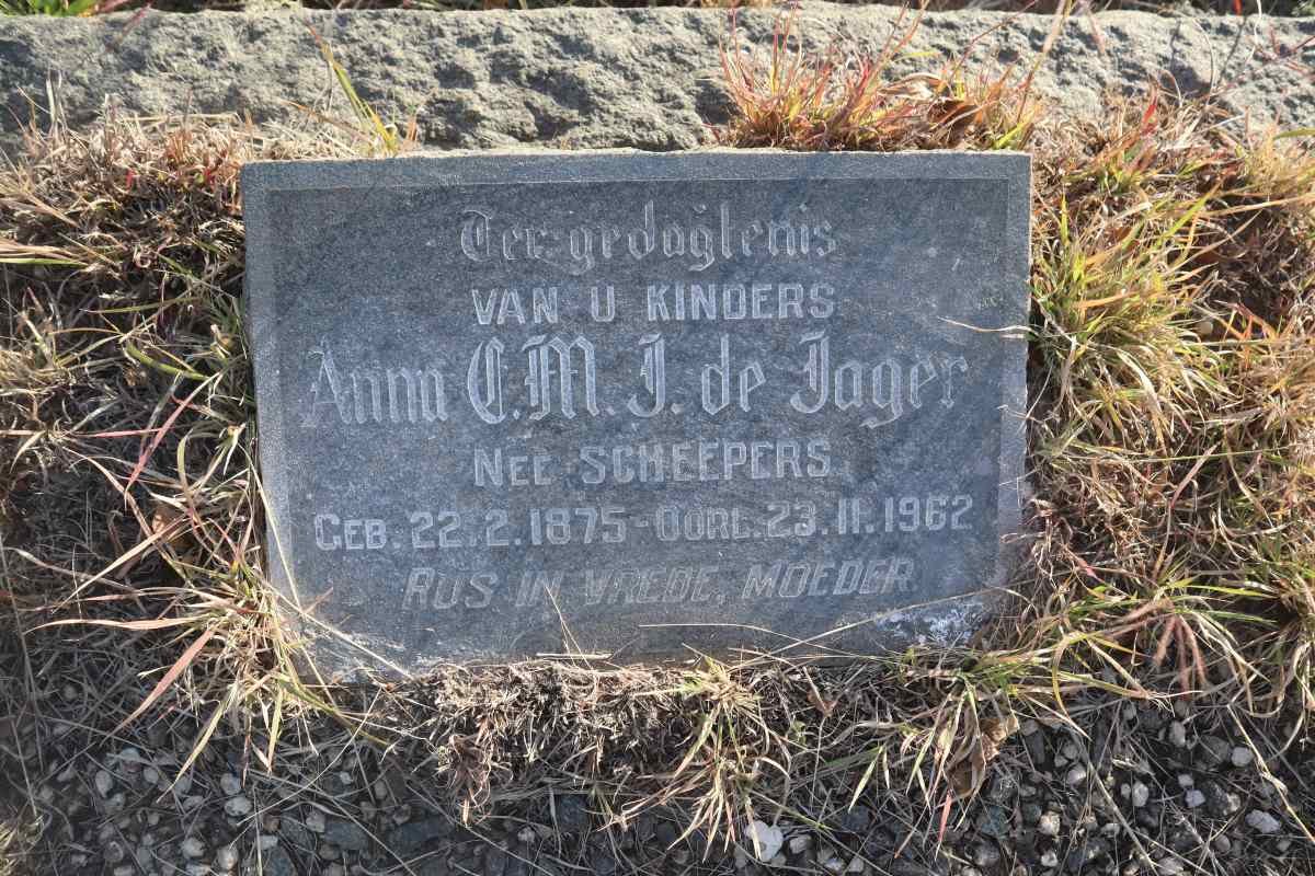 JAGER Anna C.M.J., de nee SCHEEPERS 1875-1962