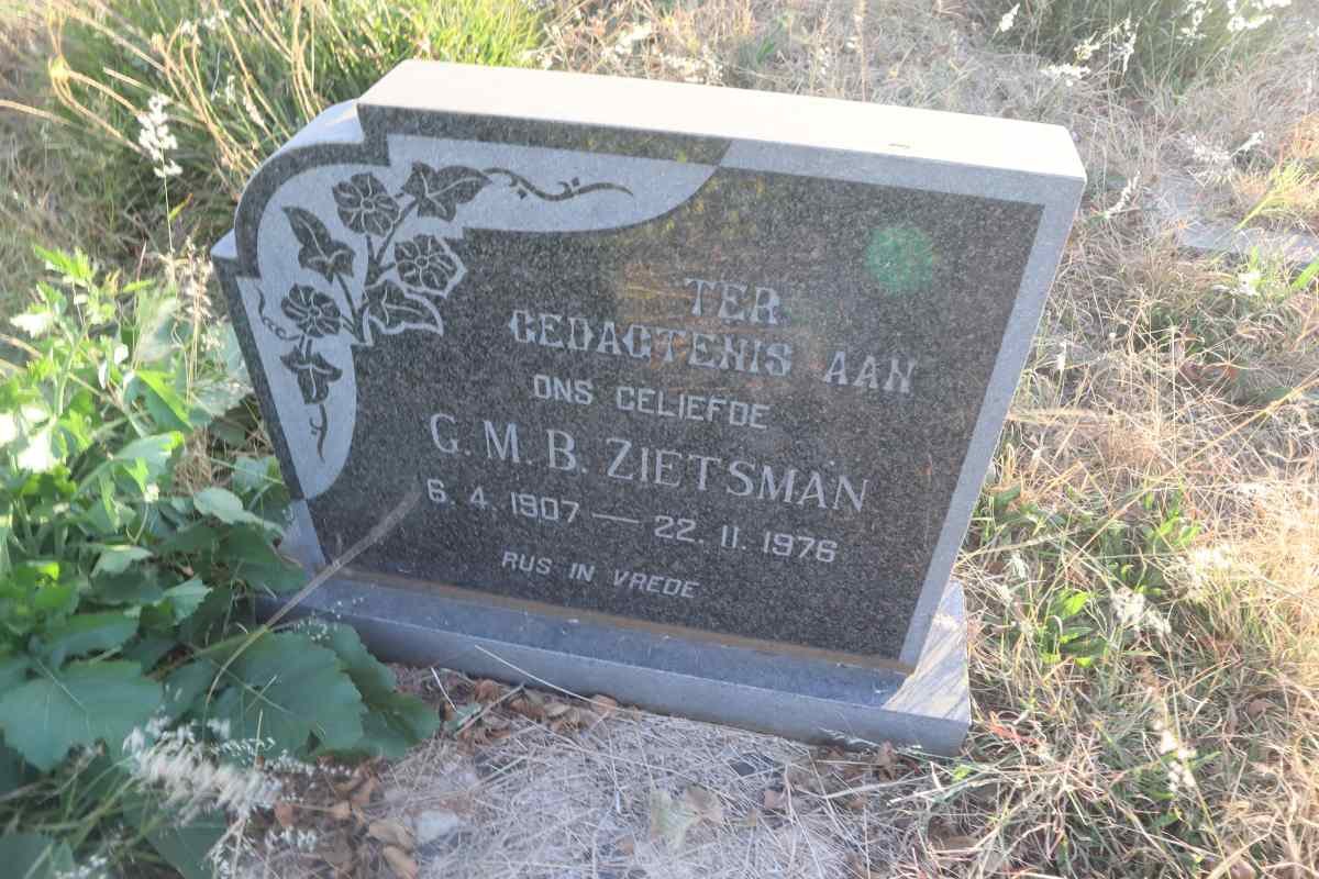 ZIETSMAN G.M.B. 1907-1976