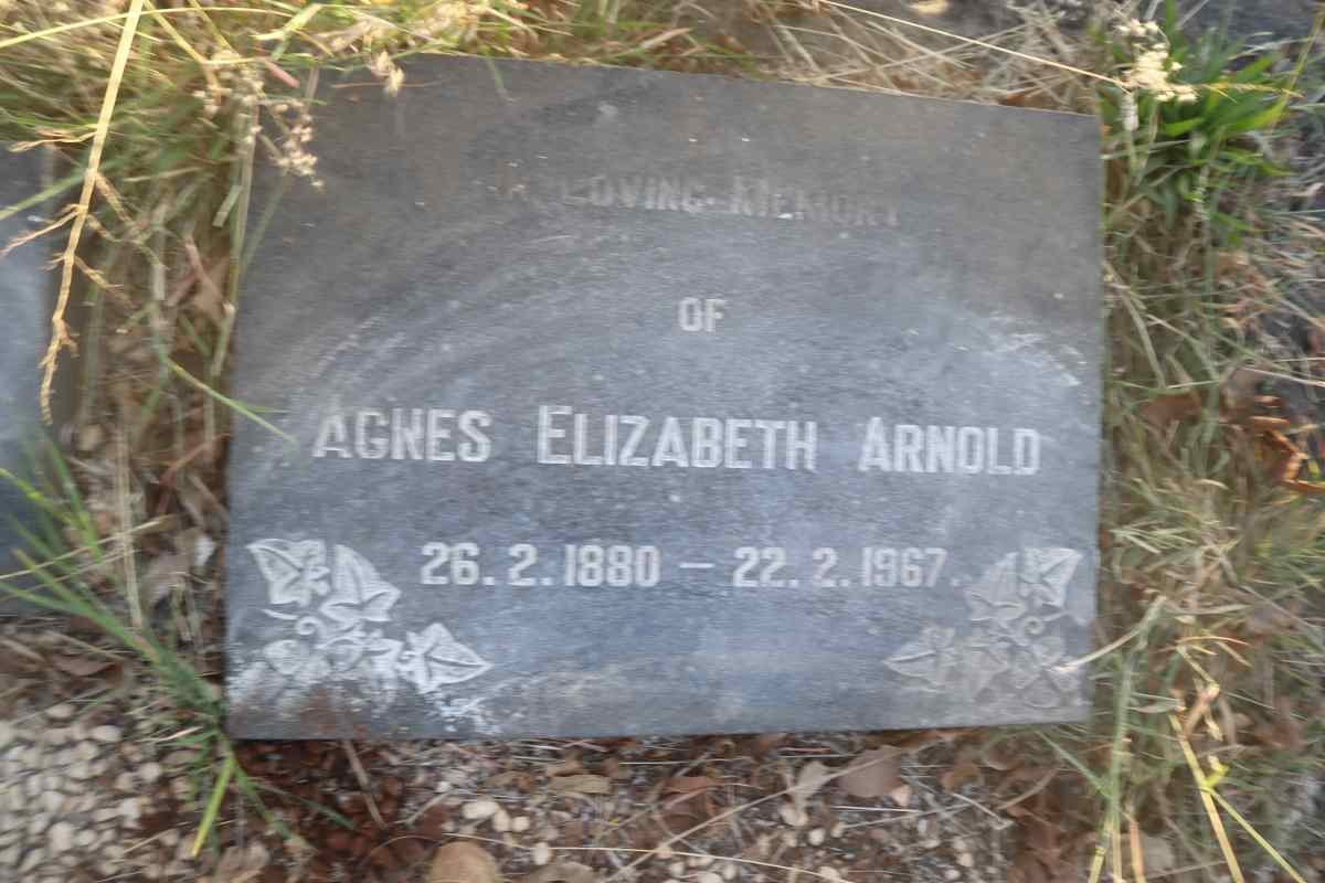 ARNOLD Agnes Elizabeth 1880-1967