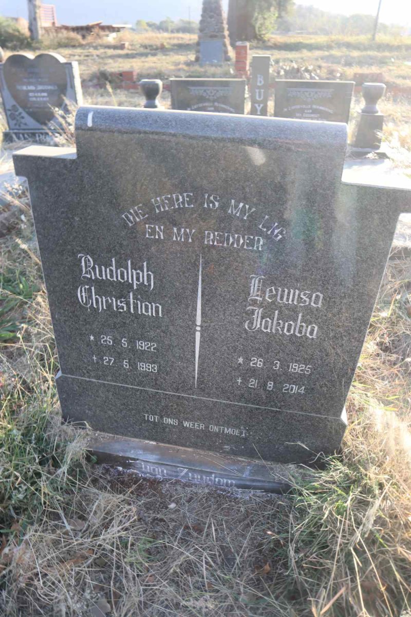 ZUYDAM Rudolph Christian, van 1922-1993 & Lewisa Jakoba 1925-2014