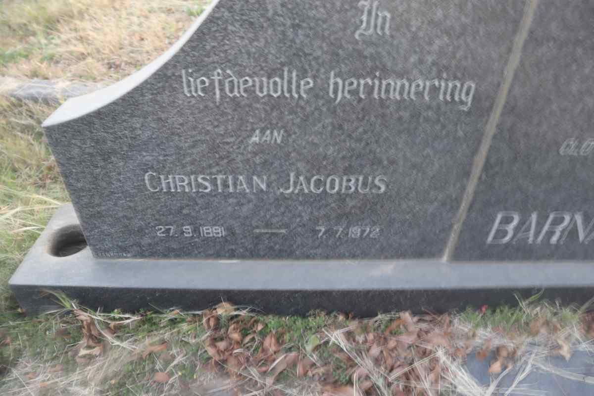 BARNARD Christian Jacobus 1891-1972 & Hendrina Johanna Wilhelmina DAVEL 1899-1971 _2
