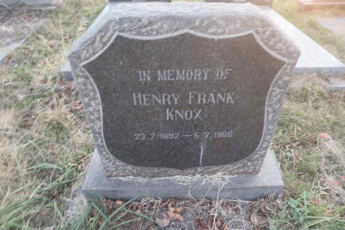 KNOX Henry Frank 1892-1968