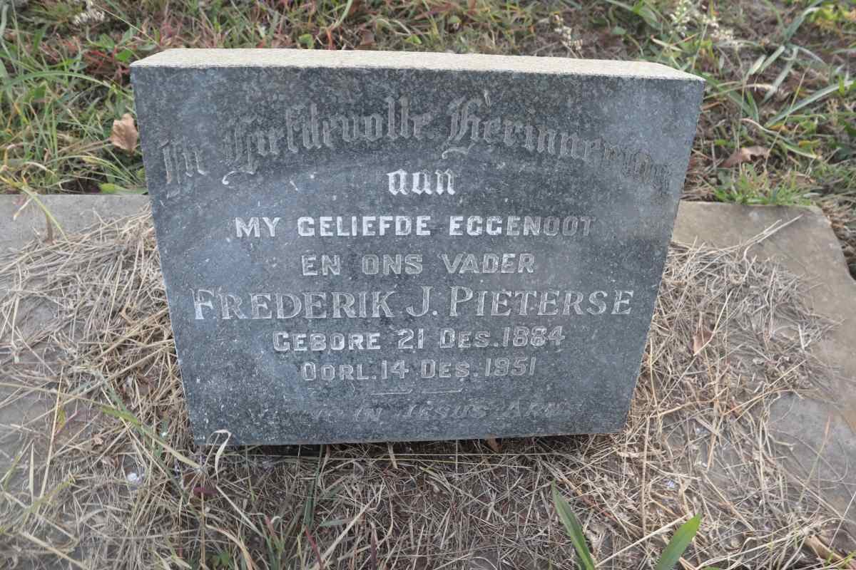 PIETERSE Frederik J. 1884-1951
