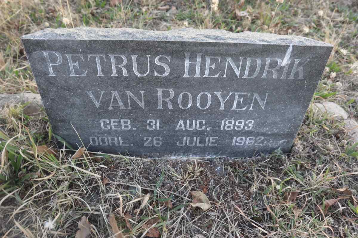 ROOYEN Petrus Hendrik, van 1893-1962