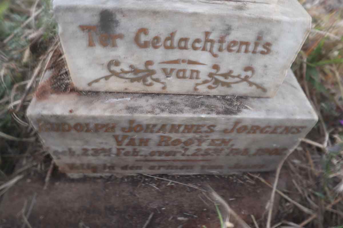 ROOYEN Rudolph Johannes Jorgens, van 1902-1902