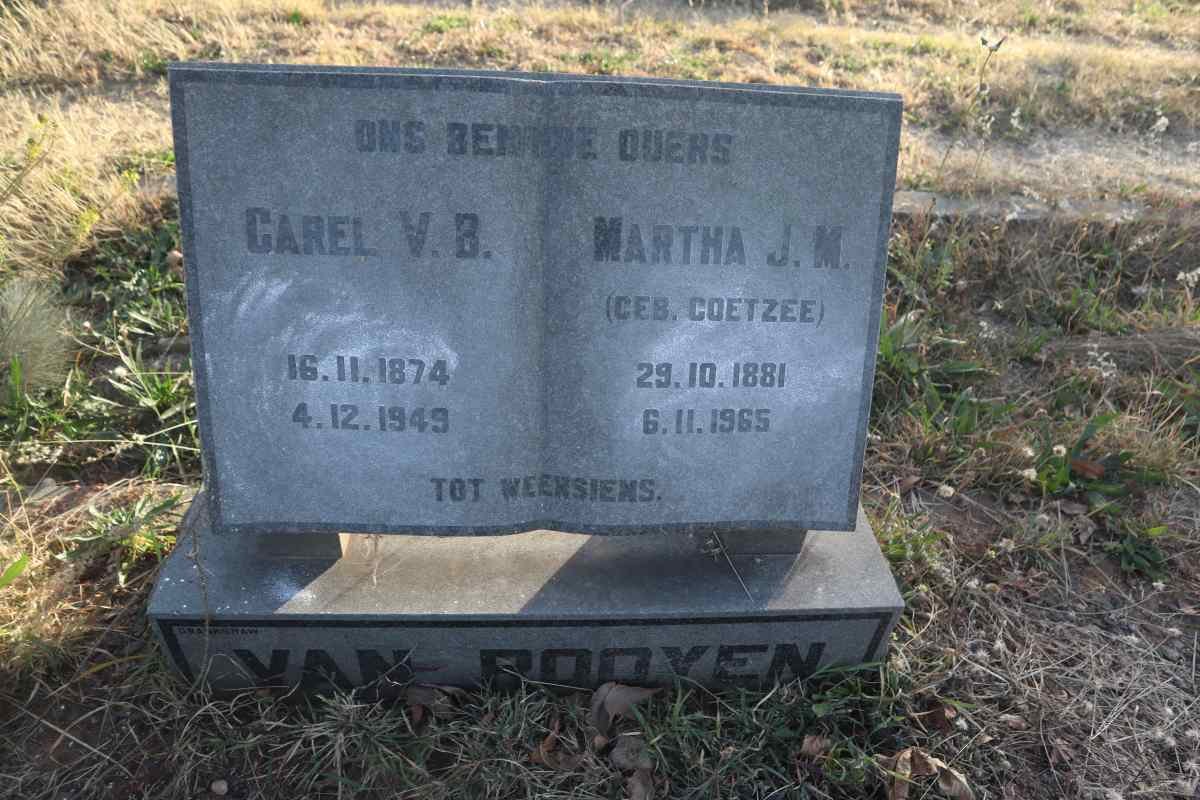 ROOYEN Carel V.B., van 1874-1949 & Martha J.M. COETZEE 1881-1965