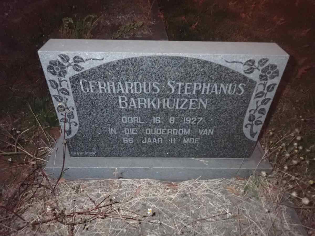 BARKHUIZEN Gerhardus Stephanus -1927