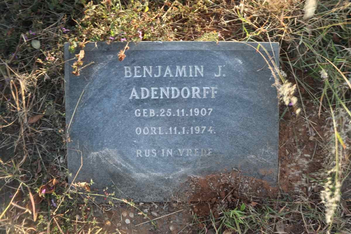ADENDORFF Benjamin J. 1907-1974