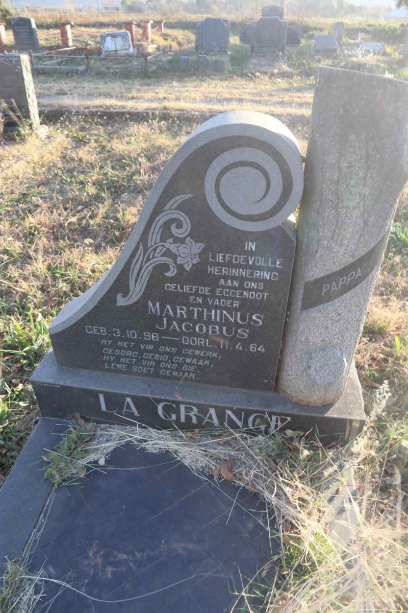 GRANGE Marthinus Jacobus, la 1898-1964