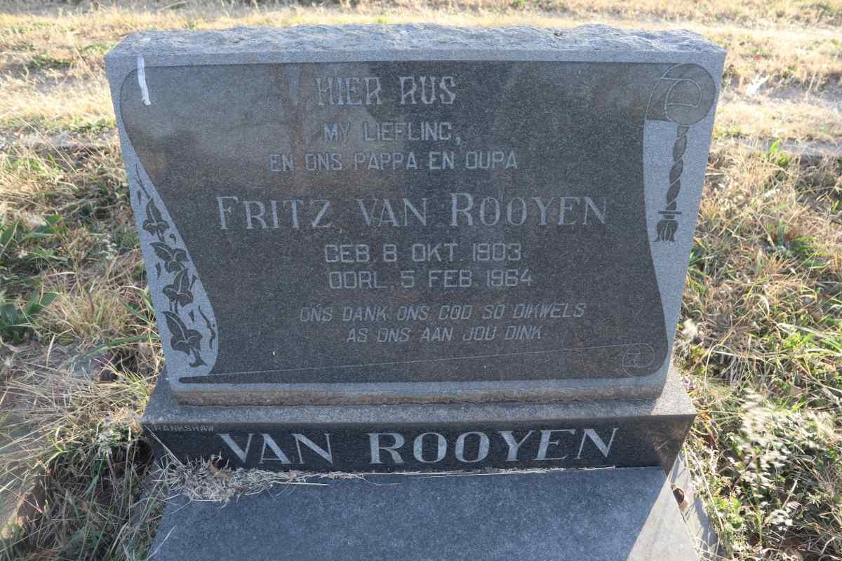 ROOYEN Fritz, van 1903-1964