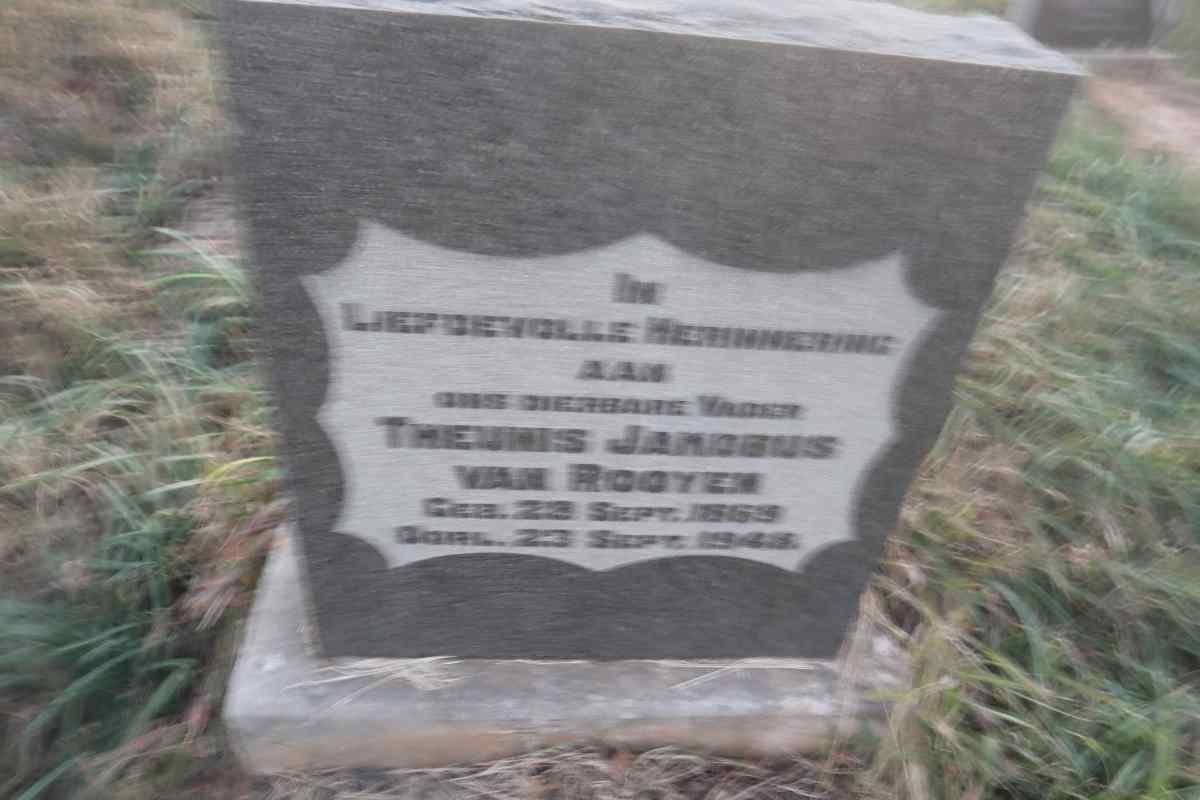 ROOYEN Theunis Jakobus, van