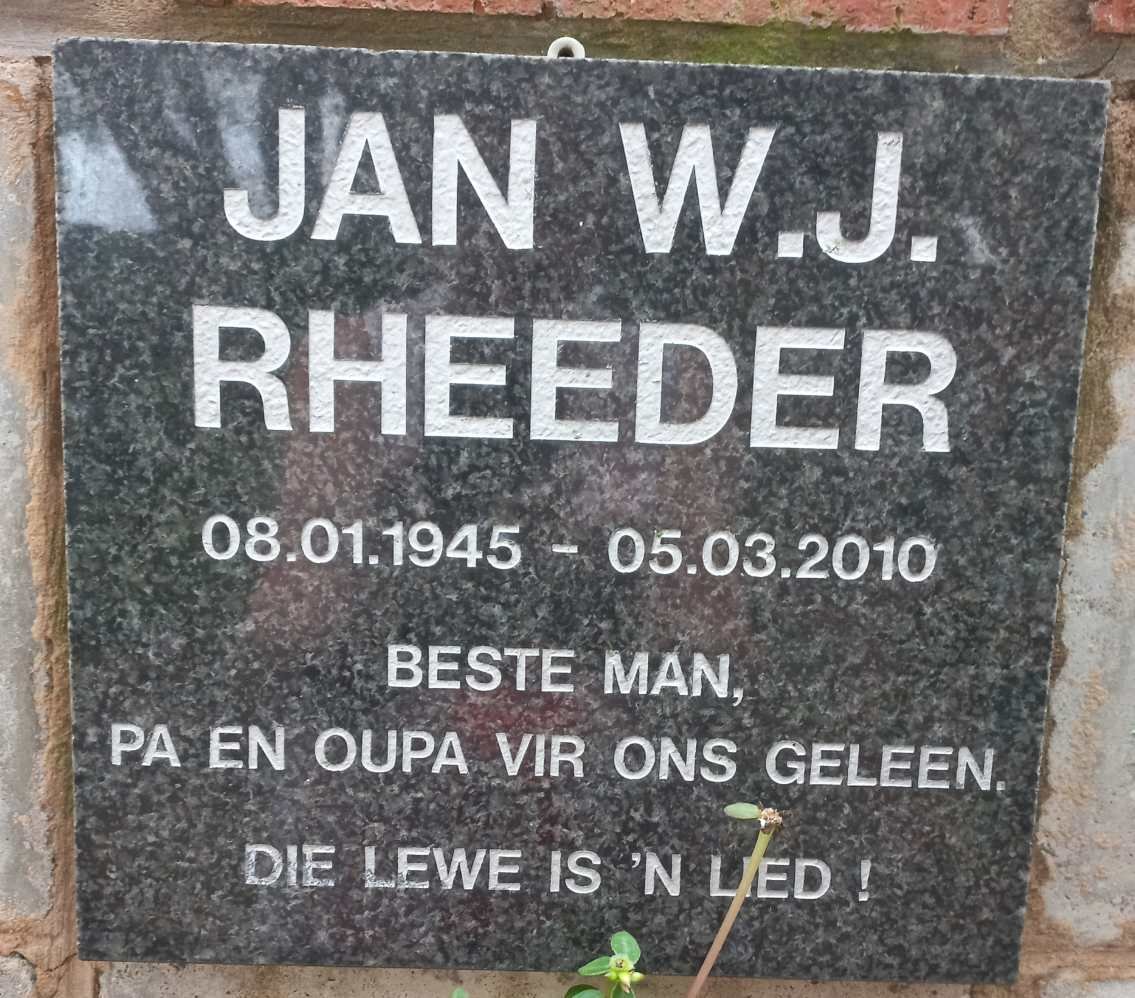 RHEEDER Jan W.J. 1945-2010