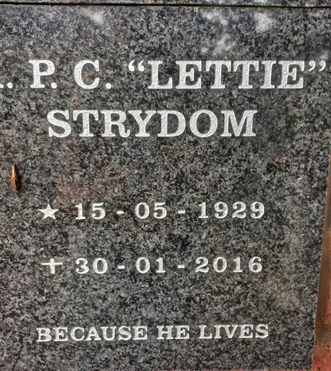 STRYDOM P.C. 1929-2016
